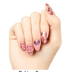 Color Street Pink Floral Nail Strips